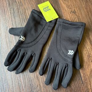 NWT All in Motion Women's S/M Black Warm Fleece Lined Gloves Stretchy, Palm Grip